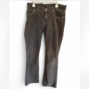 7 For All Mankind Gray Corduroy Pants size 28 low rise vintage